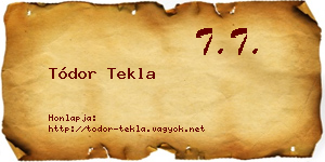 Tódor Tekla névjegykártya